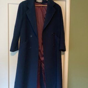 I Magnin Navy Wool Coat